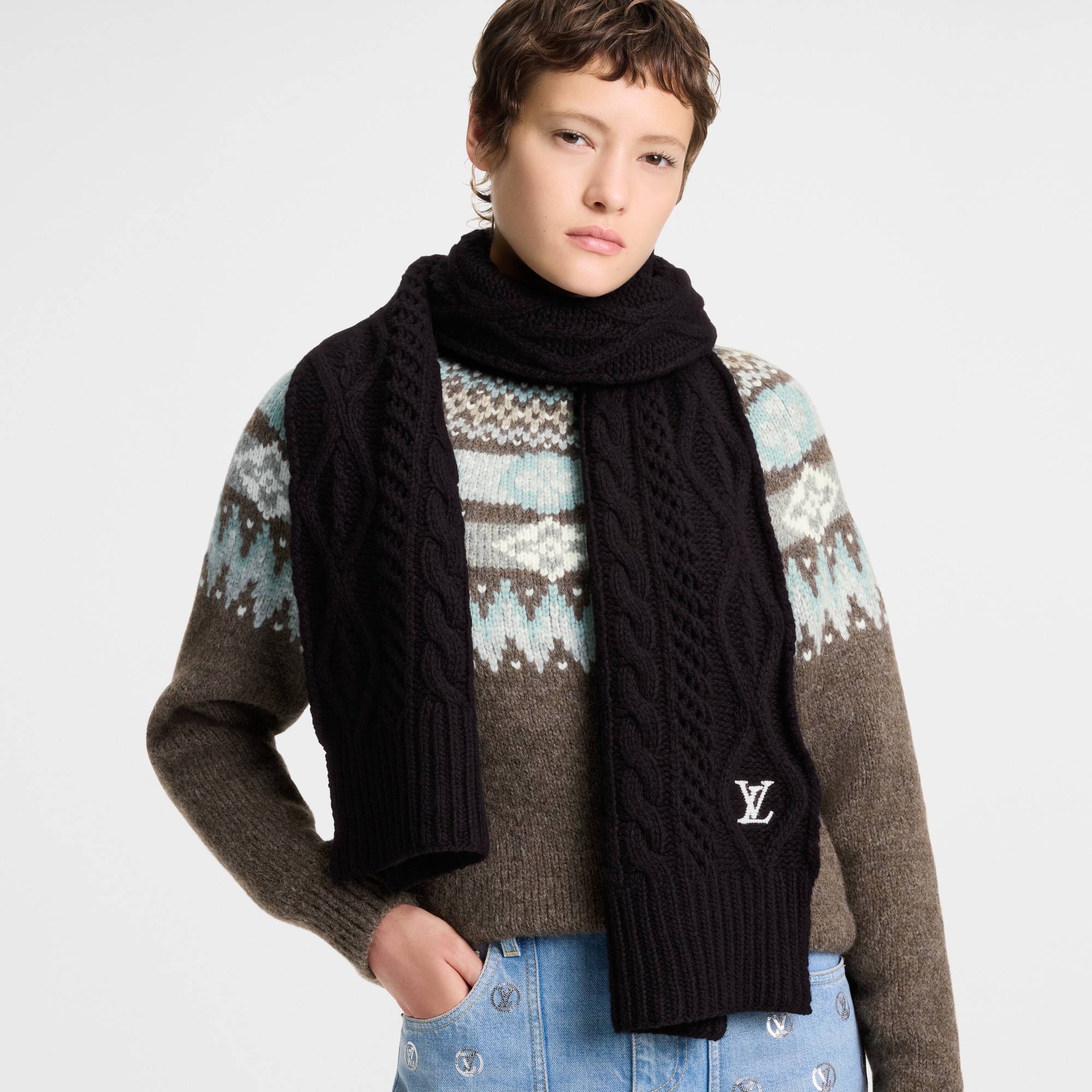 Graphic Flower Scarf S00 - New - For Men | LOUIS VUITTON ®